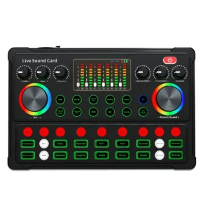 M3 RGB LED Display External Mixer Sound Card with Bluetooth