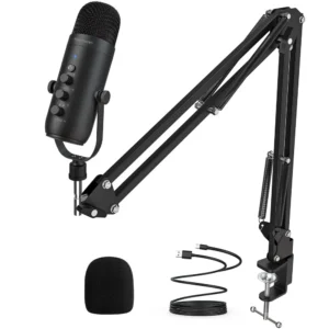 Professional USB Streaming Podcast PC Condenser Microphone Kit