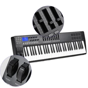 WORLDE PANDA61 Portable 61-Key USB MIDI Keyboard Controller 8 RGB Colorful Backlit Trigger Pads