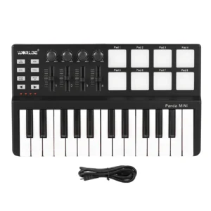 Worlde Panda mini Portable Mini 25-Key USB Keyboard With Drum Pad