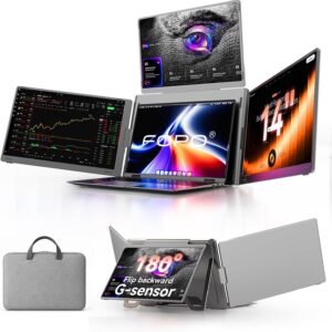 14″ Laptop Screen Extender, Quad Monitor for 12″-17.3″ Wins/Mac